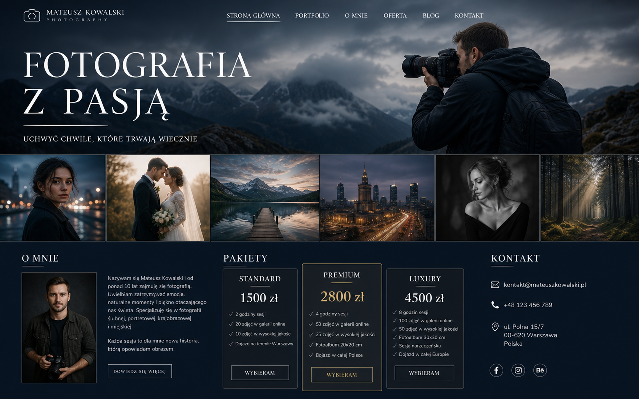 Fotograf — Strony tworzone dla prawdziwych firm