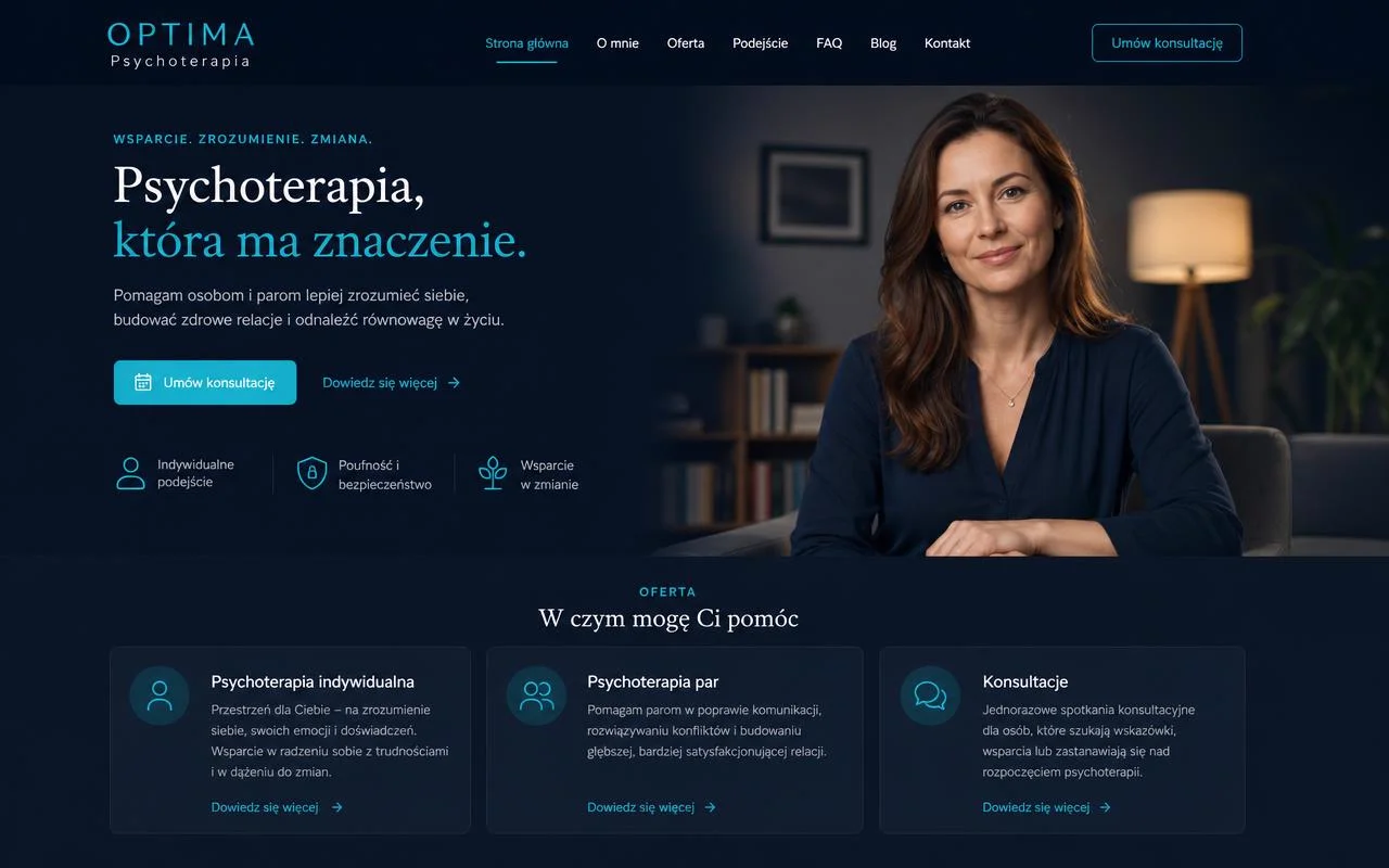 Gabinet psychologiczny — Strony tworzone dla prawdziwych firm