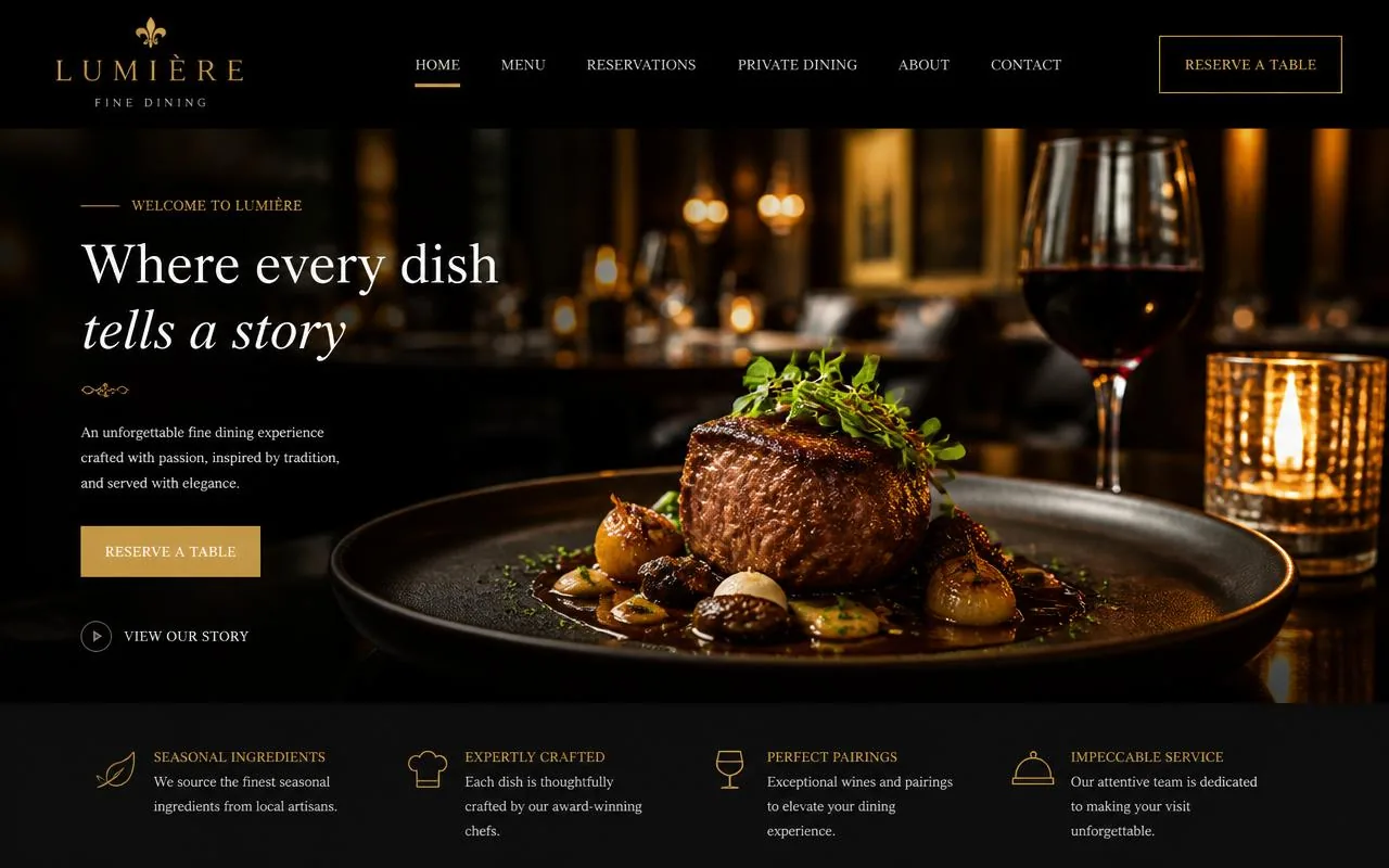 Restauracja w Warszawie — Strony tworzone dla prawdziwych firm